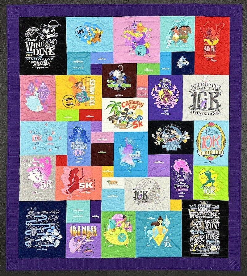 run disney with 4 solid purple border