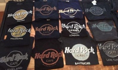 Too many Hard Rock Cafe T-shirts