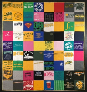 traditional style no sashing T-shirt Quilt