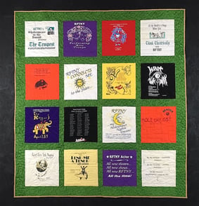 traditional T-shirt quilt with sashing