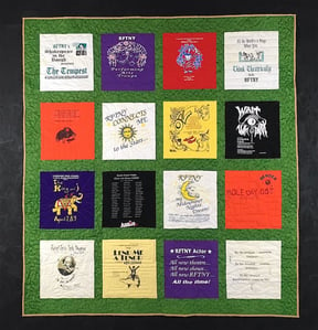 traditional style T-shirt quilt with sashing