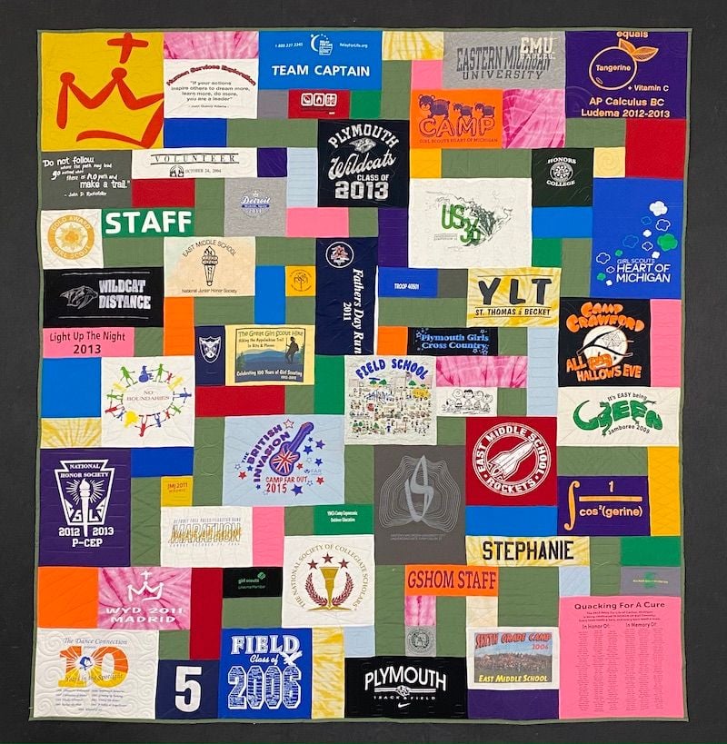 An awesome Too Cool T-shirt quilt