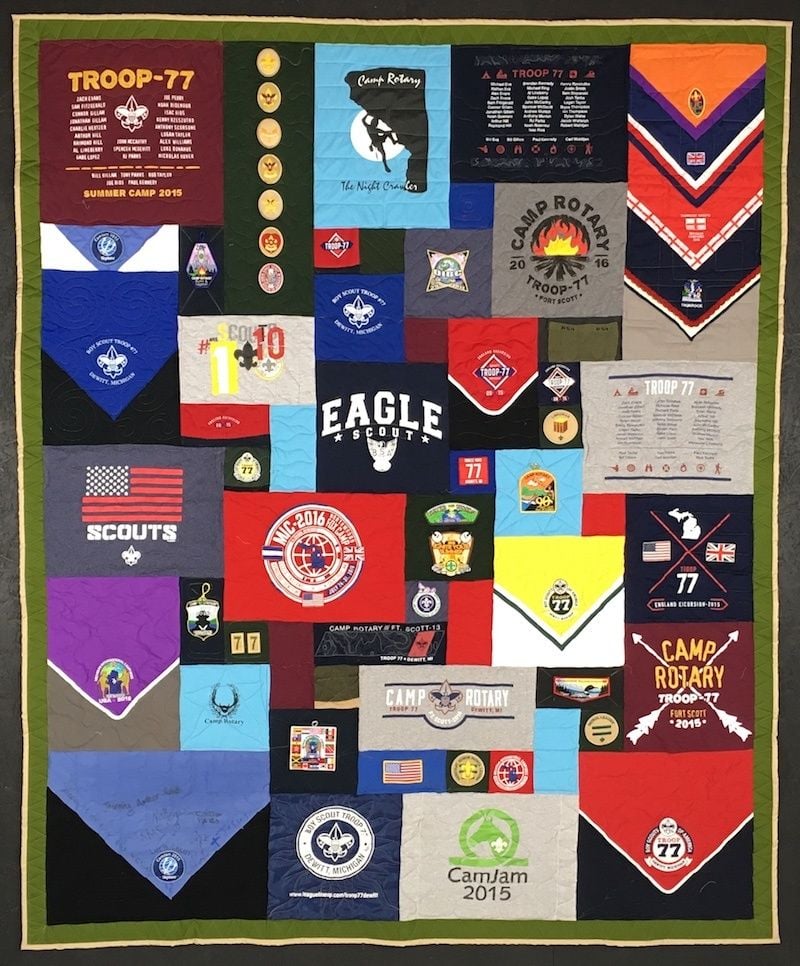 scouting items used in a Too Cool T-shirt Quilt