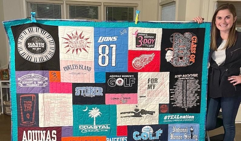 graduation T-shirt Quilt by Too Cool T-shirt Quilts