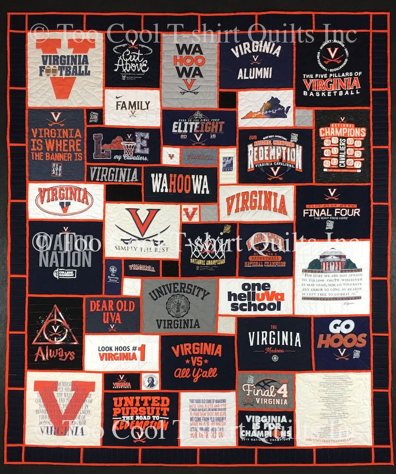 UVA stained glass T-shirt quilt