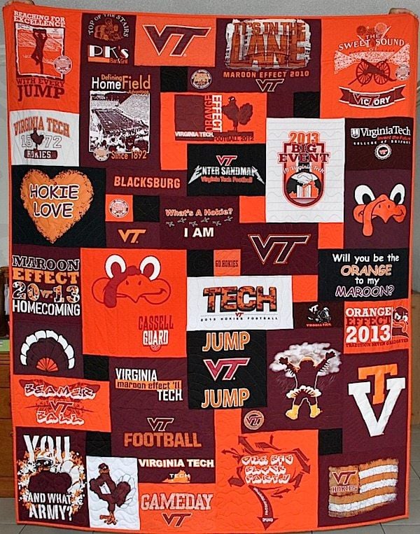 Virginia Tech T-shirt Quilt