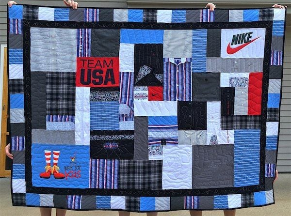 Memorial quilt by Too Cool T-shirt Quilts
